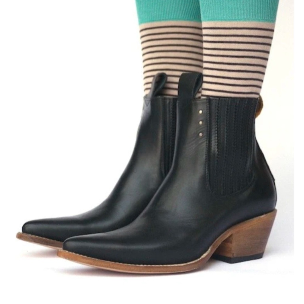 PSKaufman No. 1001 Freeway Chelsea Boot-Black Leather, 7.5